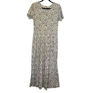Pierre Cardin Vintage 90’s‎ Y2K Floral Pleated Pockets Square Neck Dress Sz M